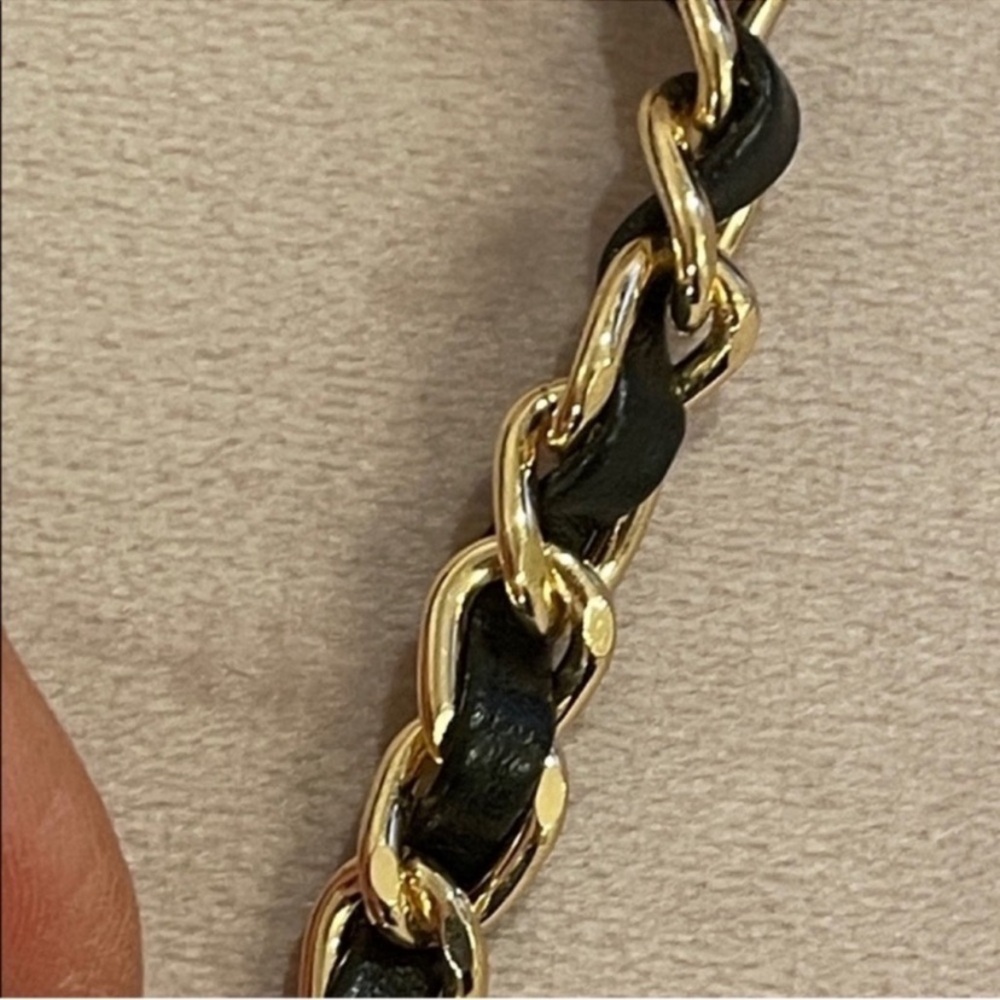 Chanel Gold and Black Chain Necklace with Pearl Accents - Picture 7 of 10